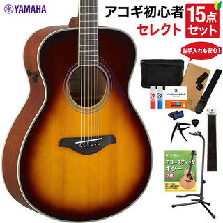 YAMAHA FS-TA BS アコースティックギター 教本・お手入れ用品付きセレクト15点セット 初心者セット