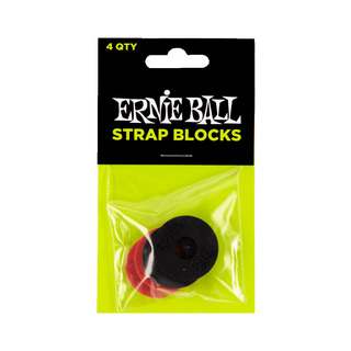 ERNIE BALLアーニーボール 4603 STRAP BLOCKS RED AND BLACK ゴム製 ストラップブロック