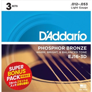 D'Addario【Bonus Pack 2sets+1set Free】 EJ16-3DBP (12-53)