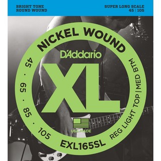 D'Addario EXL165SL ベース弦 ニッケル Super Long Scale .045-.105