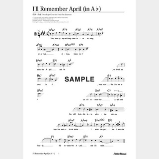 楽譜I’ll Remember April（in A♭）