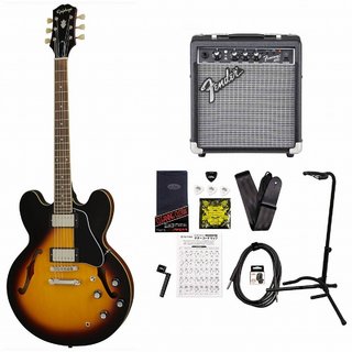 EpiphoneInspired by Gibson ES-335 Vintage Sunburst セミアコ ES335 FenderFrontman10Gアンプ付属エレキギター初