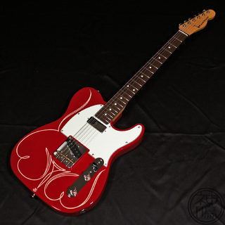 KAMINARI Raiu~雷雨~ Telecaster type【Cardinal Red with White Pinstripe】