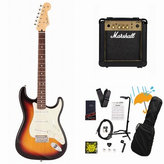 Fender Made in Japan Hybrid II Stratocaster Rosewood FB 3-Color Sunburst Marshall MG10アンプ付属エレキギタ