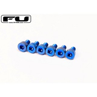 FU-Tone【PREMIUM OUTLET SALE】 Titanium Saddle Mounting Screw Set (6) - BLUE
