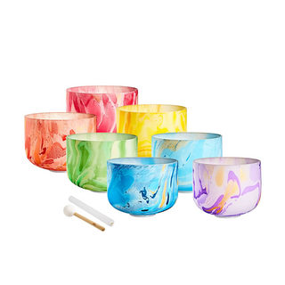 MeinlSonic Energy Marble Crystal Singing Bowls Chakra Set