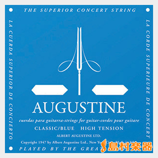 AUGUSTINE アオ6 クラシックギター弦 CLASSIC／BLUE ハイテンション 6弦：045【バラ弦1本】