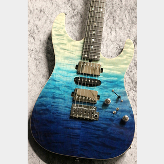 T's Guitars 65th Anni Custom DST-Pro24 Selected 5A Ouilt Maple Top Honduras Mahogany 1P/Ebony Blue Fade