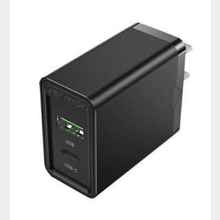 VENTIONTwo-Port USB(A+C) Wall Charger (18W/20W) JP-Plug Black
