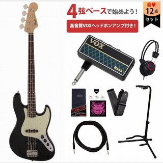 Fender Made in Japan Traditional 60s Jazz Bass Rosewood FB Black［新品特価品］ VOXヘッドホンアンプ付属エレ