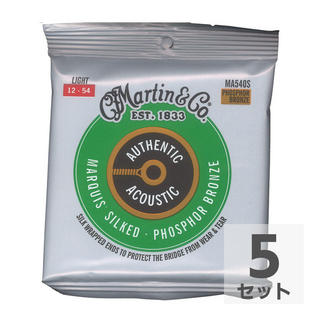 Martin MA540S Marquis Silked Phospher Bronze Light アコースティックギター弦×5セット