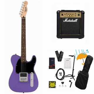 Squier by Fender Sonic Esquire H Laurel FB BK PG Ultraviolet Marshall MG10アンプ付属エレキギター初心者セットR【WEBSHO