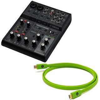YAMAHA AG06MK2 B + OYAIDE製高品質USBケーブルセット (ヤマハ)(USBミキサー)(配信用インターフェース)(Type C ...