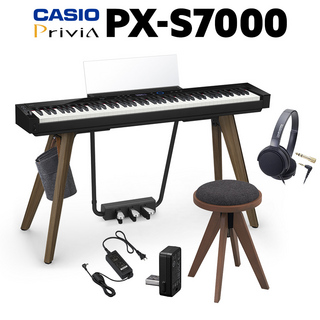 Casio PX-S7000 BK ブラック 電子ピアノ 88鍵盤 専用スツール・ヘッドホンセット 【配送設置無料・代引不可】