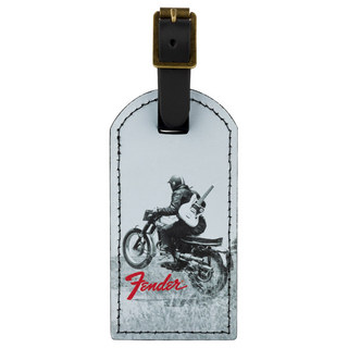 Fenderフェンダー Fender Vintage Ad Luggage Tag Motorcycle Rider ラゲッジタグ