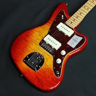 Fender2024 Collection Made in Japan Hybrid II Jazzmaster Maple Fingerboard Flame Sunset Orange Transparent