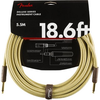 Fenderフェンダー Deluxe Series Instrument Cables SS 18.6' Tweed ギターケーブル