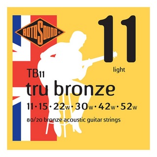 ROTOSOUNDロトサウンド TB11 TRU BRONZE ACOUSTIC LIGHT 11-52 アコースティックギター弦×6セット
