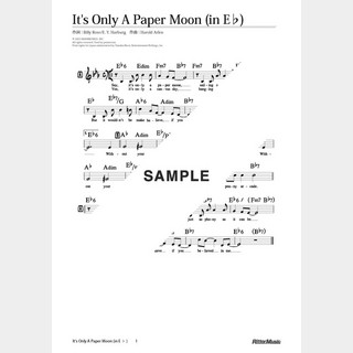 楽譜It’s Only A Paper Moon（in E♭）