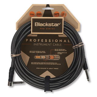 Blackstar Professional Instrument Cable 6m ストレート/アングル シールド