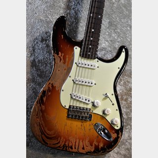 Freakquency Guitars Premium Plus VST Heavy Aged 3 Tone Sunburst VST000067【ラッカーフィニッシュ】