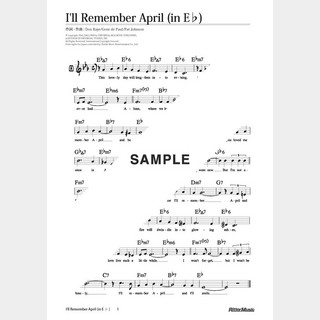 楽譜I’ll Remember April（in E♭）