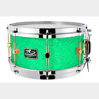 canopus The Maple 6.5x12 Snare Drum Signal Green Ripple