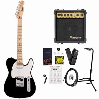 Squier by Fender Sonic Telecaster Maple Fingerboard White Pickguard Black スクワイヤー PG-10アンプ付属エレキギター初