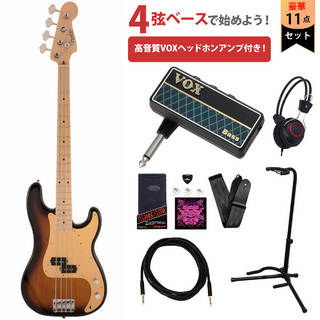 FenderMade in Japan Heritage 50s Precision Bass Maple Fingerboard 2-Color Sunburst  VOXヘッドホンアンプ付