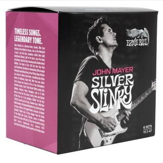 ERNIE BALL ＃3817 ジョン・メイヤー シグネチャースリンキー 10.5-47 限定6パック特製箱SLINKY 6P SILVER PO3817