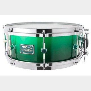 canopus The Maple 5.5x14 Snare Drum Emerald Fade LQ