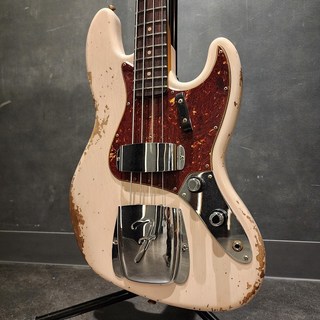 Fender Custom Shop 1961 Jazz Bass Heavy Relic (Super Faded Aged Shell Pink/Matching Head)
