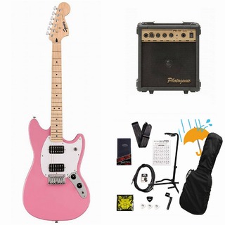 Squier by Fender Sonic Mustang HH Maple FB WH PG Flash Pink PG-10アンプ付属エレキギター初心者セットR【WEBSHOP】