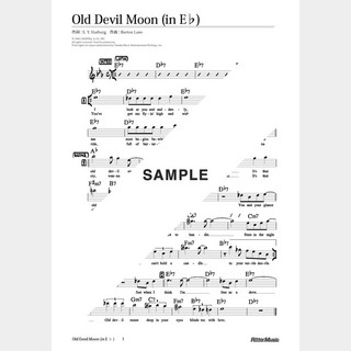 楽譜 Old Devil Moon（in E♭）