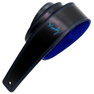 moodyLeather-Suede 2.5inch Standard Tail [Black-Blue]