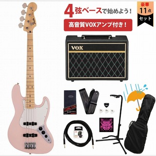 Fender Made in Japan Junior Collection Jazz Bass Maple FB Satin Shell Pink VOXアンプ付属初心者セットR