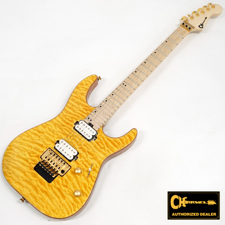 CharvelPro-Mod DK24 HH FR M Mahogany with Quilt Maple / Dark Amber