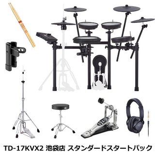 Roland TD-17KVX2 + MDS-COM 必要なオプション付き スタンダードスタートパック【池袋店】