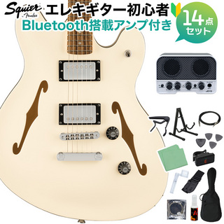 Squier by FenderAFF Starcaster DLX OWT 初心者セット 【Bluetooth搭載ミニアンプ付】