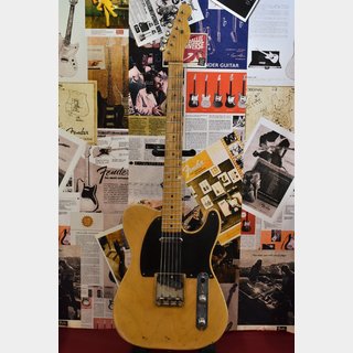Nacho Guitars1950-52 Blackguard Aged Butterscotch C Neck / Medium Aged #0975【軽量3.12kg、現行品最高峰】