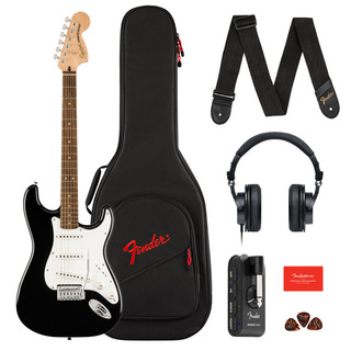 Squier by Fender Squier Affinity Series Stratocaster Mustang Micro Pack Black エレキギター ヘッドホンアンプ付きセット