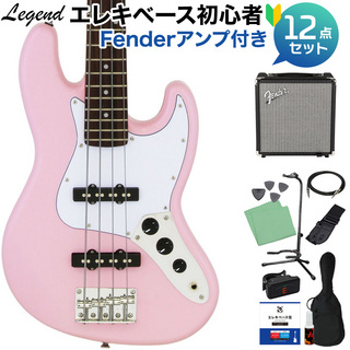 LEGEND LJB-MINI Kawaii Pink ベース 初心者12点セット 【Fenderアンプ付】 ミニサイズ