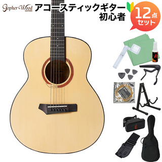 Gopherwood Guitarsi110S アコースティックギター初心者12点セット スモールボディ GSmini