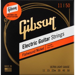 Gibson Flatwound Electric Guitar Strings (Ultra Light/11-50) [SEG-FW11]【在庫処分超特価】