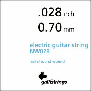 Galli Strings NW028 - Single String Nickel Round Wound For Electric Guitar .028【渋谷店】
