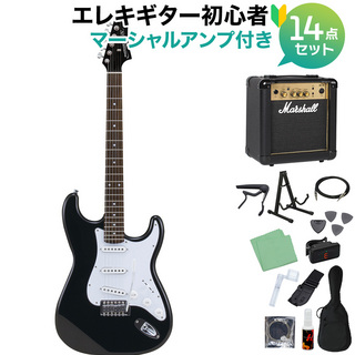 Photogenic ST180 HBK エレキギター初心者14点セット【マーシャルアンプ付き】