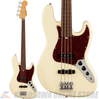Fender American Professional II Jazz Bass Fretless, Rosewood, Olympic White (ご予約受付中)