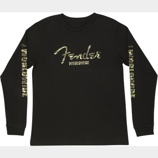 FenderCamo Logo L/S T-Shirt Blk M Size フェンダー【WEBSHOP】