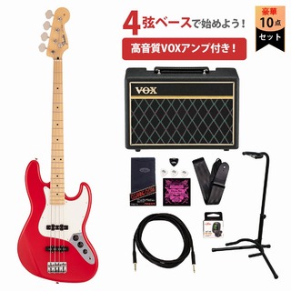 FenderMade in Japan Hybrid II Jazz Bass Maple Fingerboard Modena Red フェンダーVOXアンプ付属エレキベース初