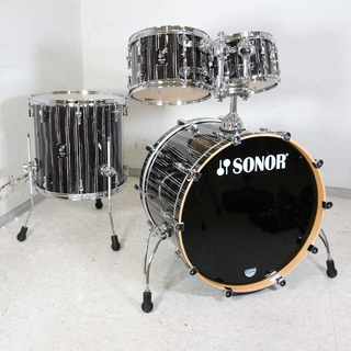 Sonor PROLITE 22/10/12/16 4pcs #EBS プロライトエボニー・ホワイト・ストライプ ドラムセット【池袋店】